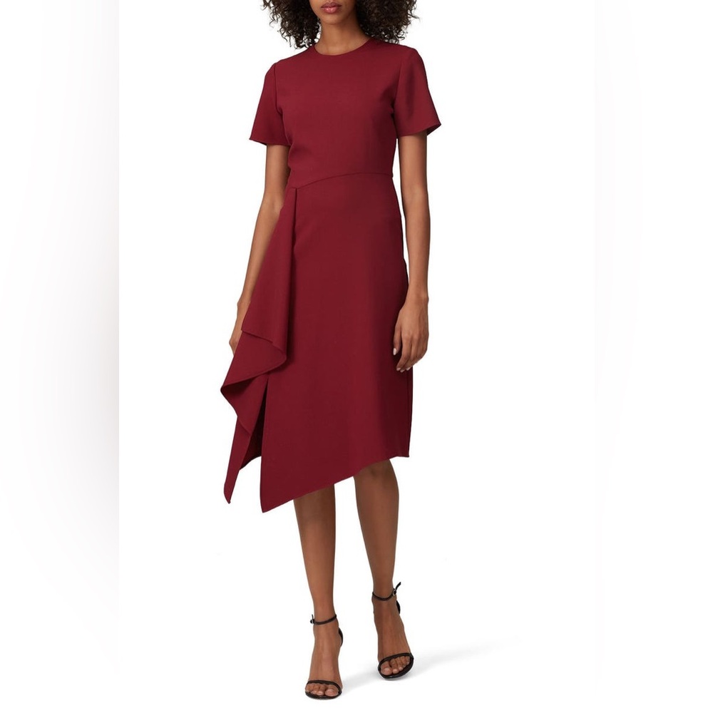 4C Midi Ruffle Dress in Cherry🍒 Red